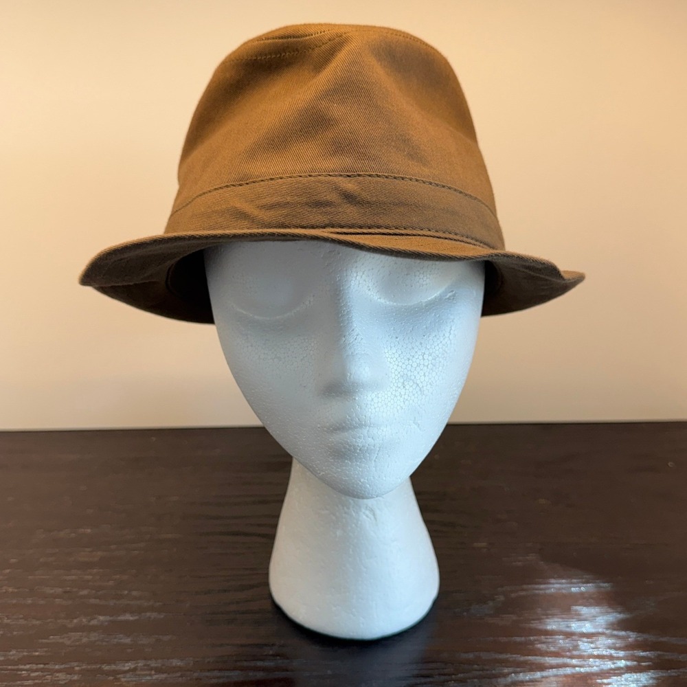 Stetson Brown Organic Cotton Bucket Hat Mens Medium Twill Sun Hat